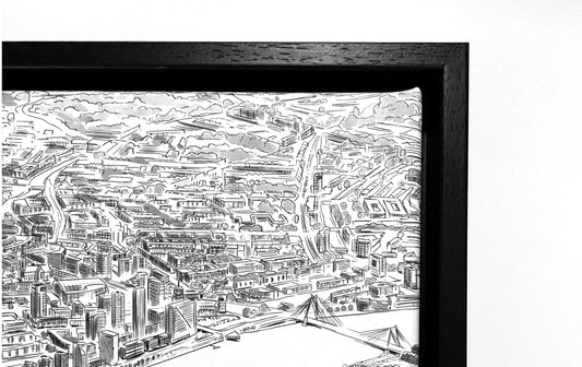 Rotterdam skyline op Canvas