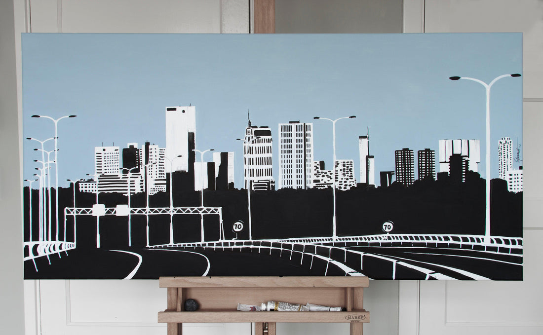 Rotterdamse skyline op het doek