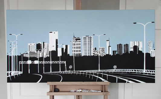 Rotterdamse skyline op het doek