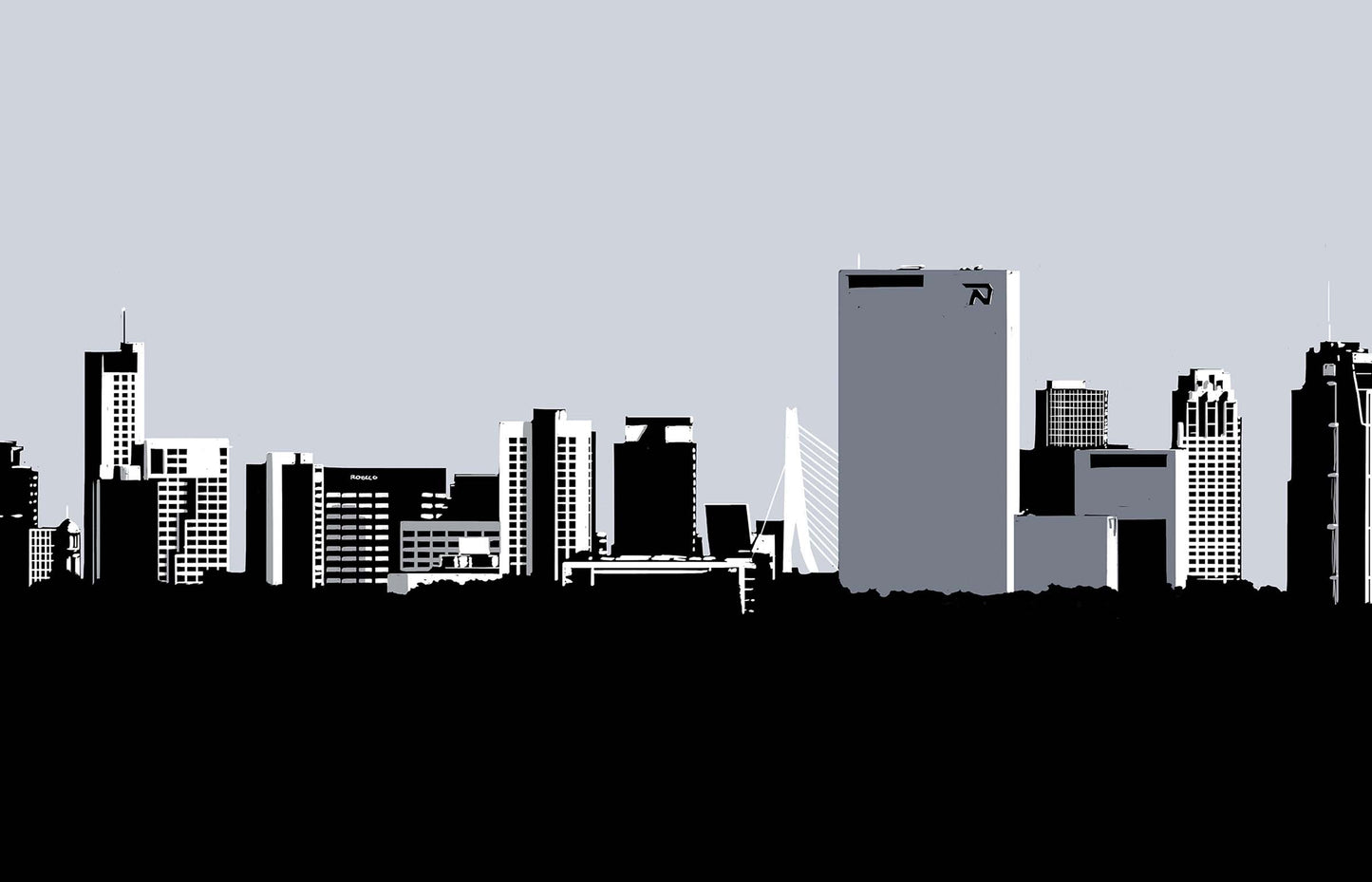 Skyline Rotterdam vanaf Noord - Art of Rotterdam
