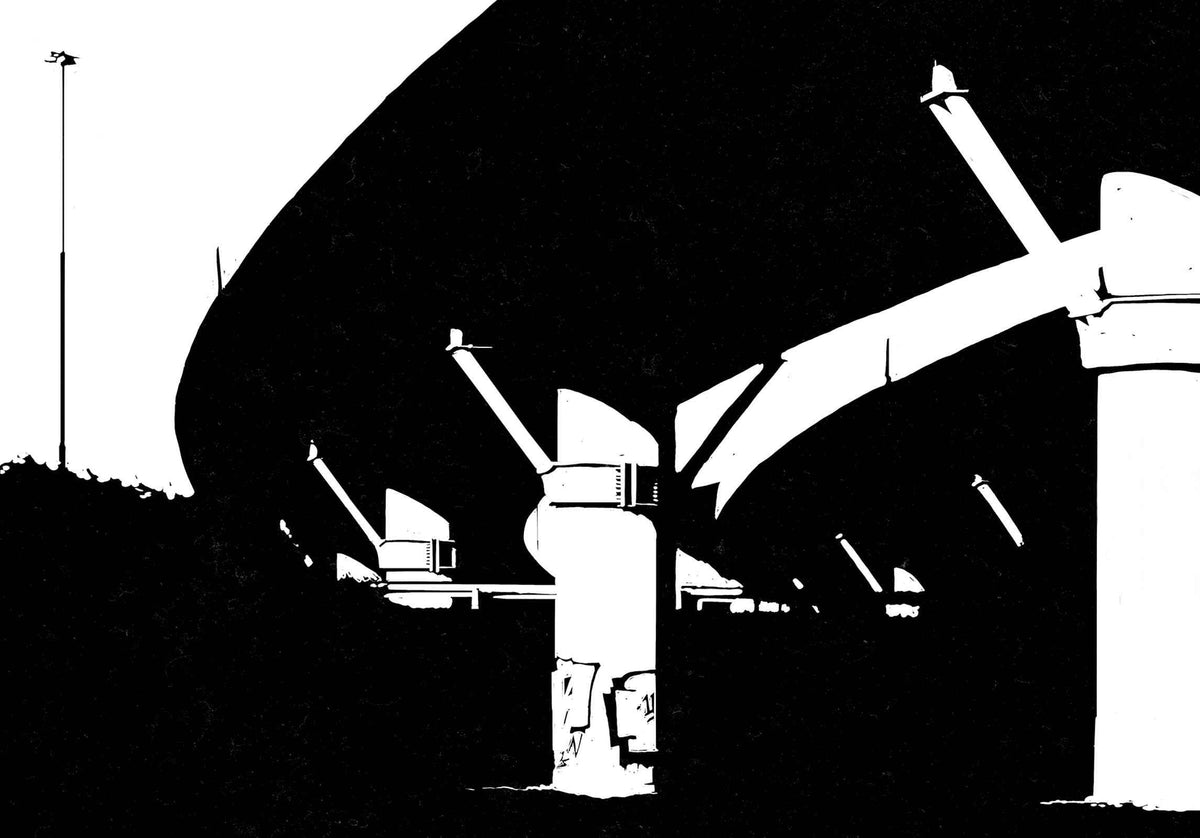 Detail van Kleinpolderplein 1 Rotterdam handgetekende art print