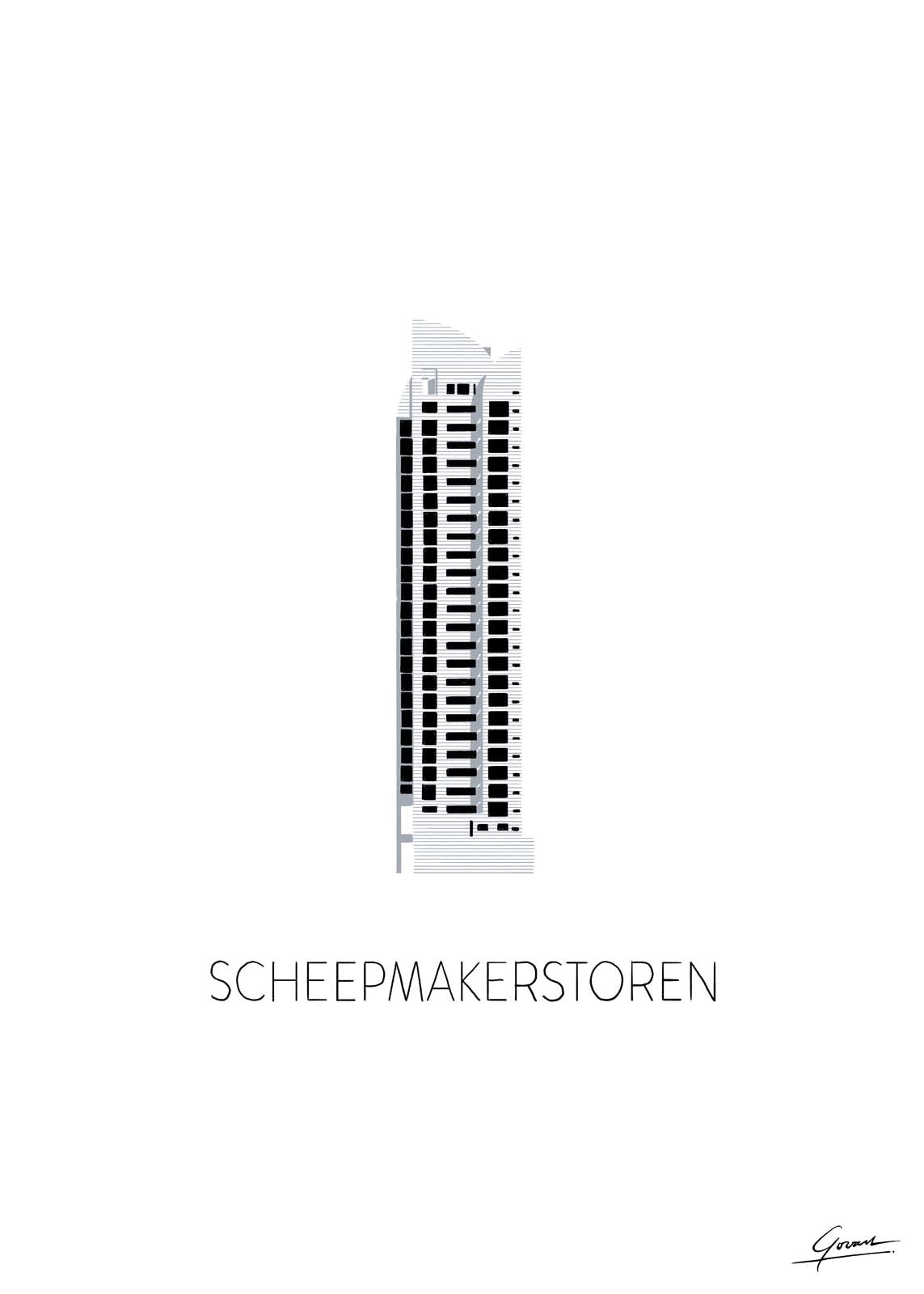 Woontorens - Scheepmakerstoren - Art of Rotterdam