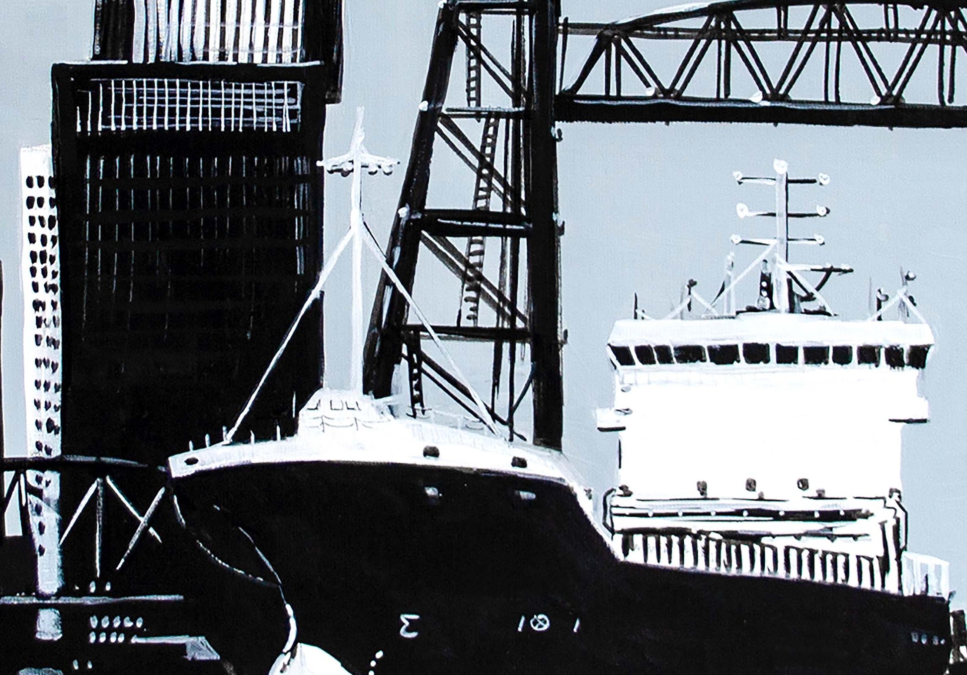 De Hef en Vrachtschip - Art of Rotterdam