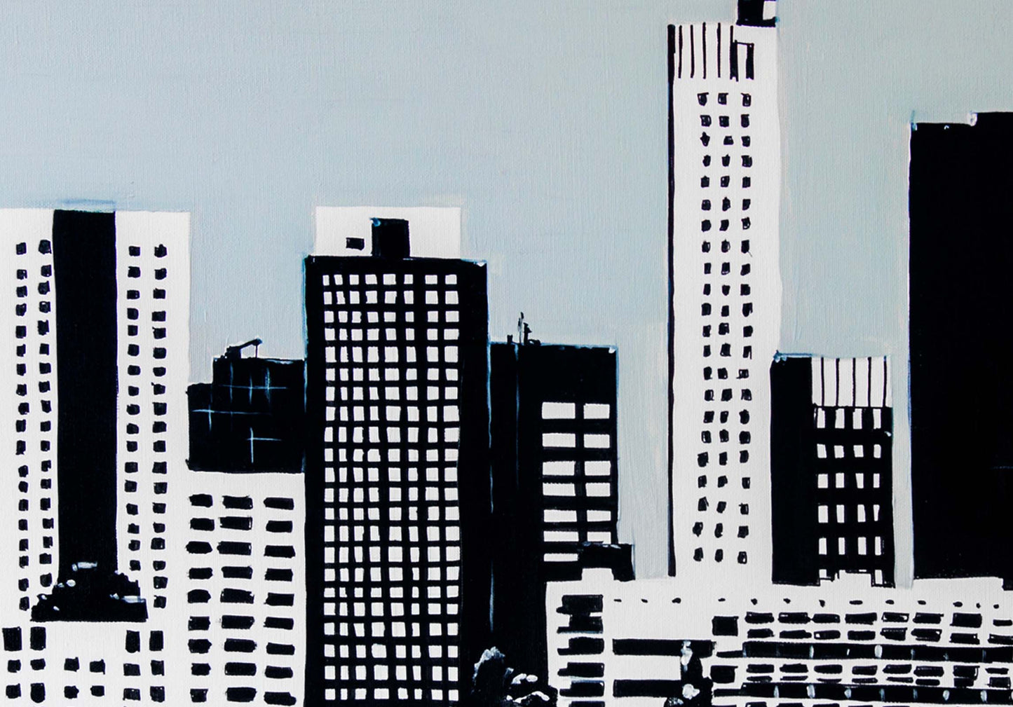 Rotterdam Skyline vanaf Rotterdam Airport - Art of Rotterdam