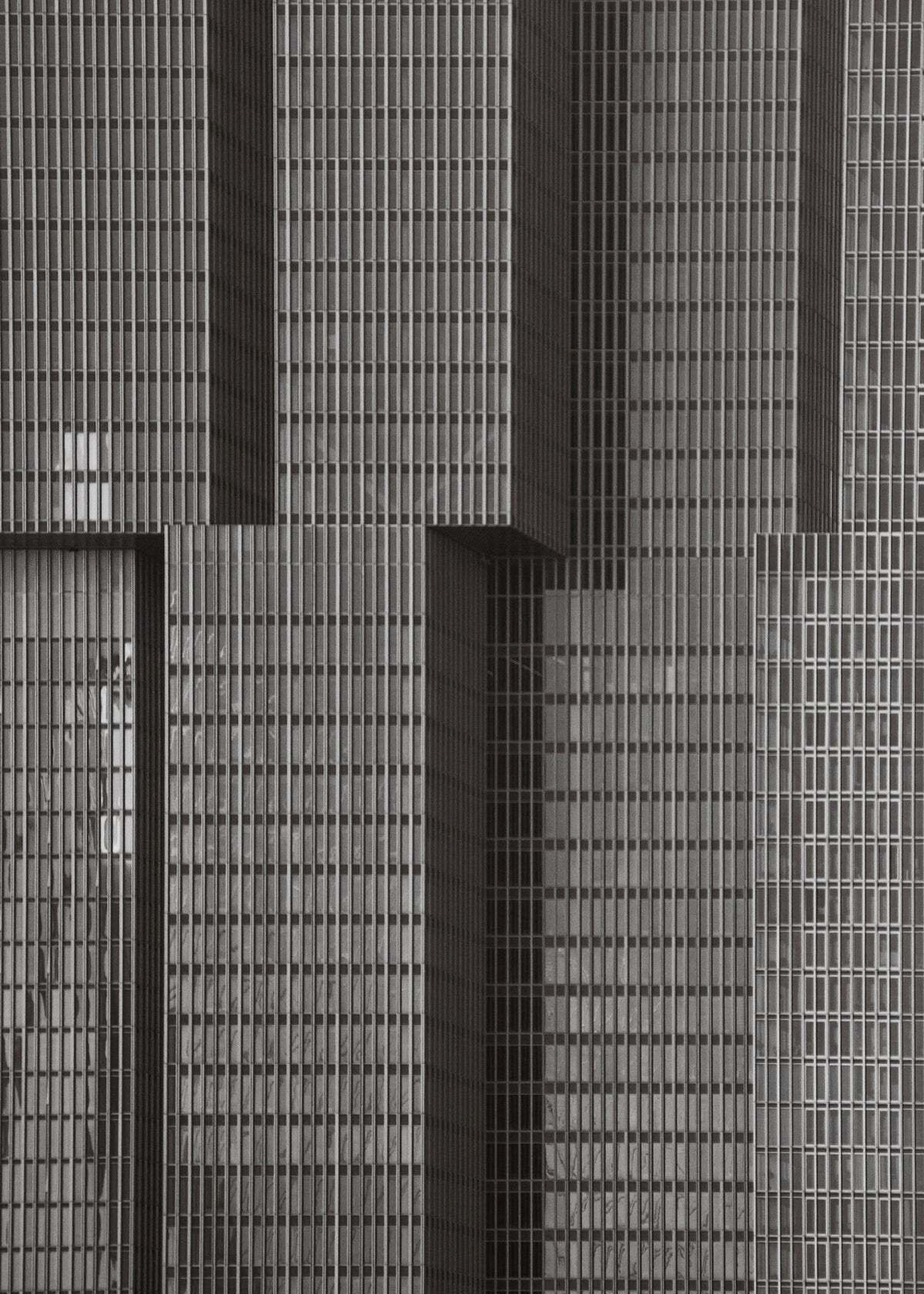 Stadsfotografie poster Rotterdam 3, architectuur en skyline in zwart-wit ingelijst