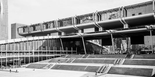 Shenzhen 8 poster, zwart-wit foto van architectuur in Shenzhen