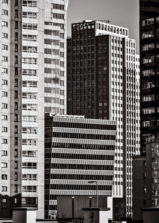 Rotterdam 25 poster, zwart-wit foto uit Rotterdam