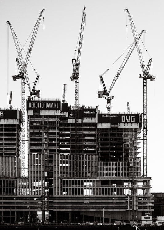Rotterdam 26 poster, zwart-wit foto uit Rotterdam
