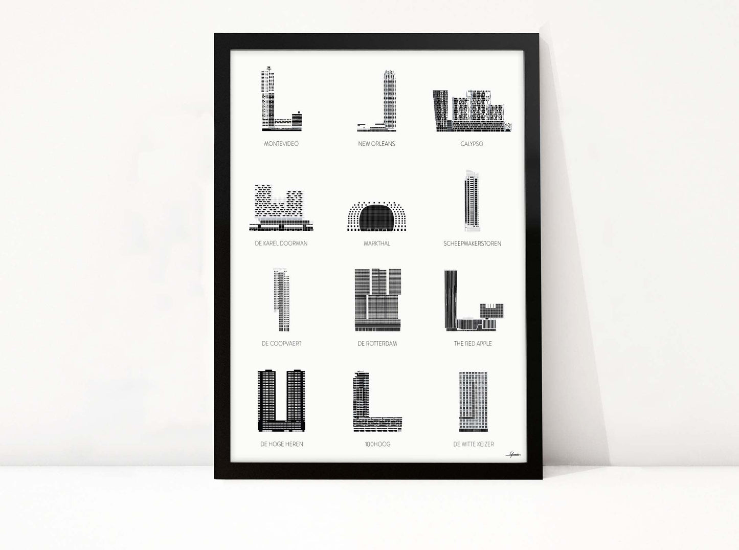 Woontorens Art print Art of Rotterdam