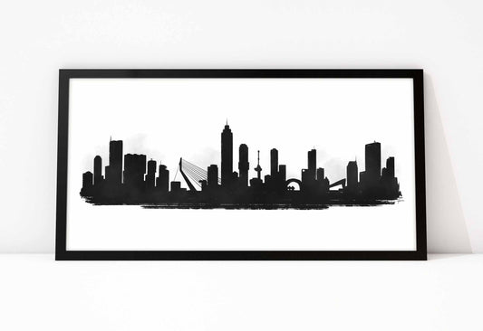 Rotterdam Skyline Silhouette