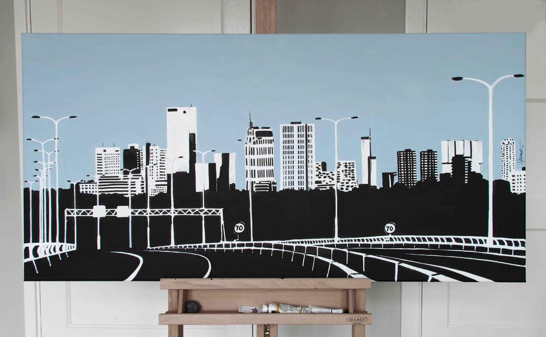 Rotterdamse skyline op het doek - Art of Rotterdam
