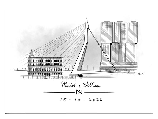 Huwelijkscadeau van Rotterdam - Art of Rotterdam