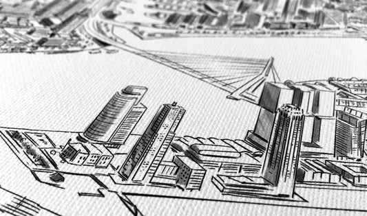 Hoe Rotterdamse skyline posters jouw ruimte tot leven brengen - Art of Rotterdam
