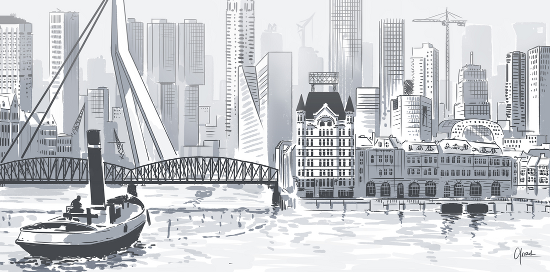 De geschiedenis van de skyline van Rotterdam - Art of Rotterdam