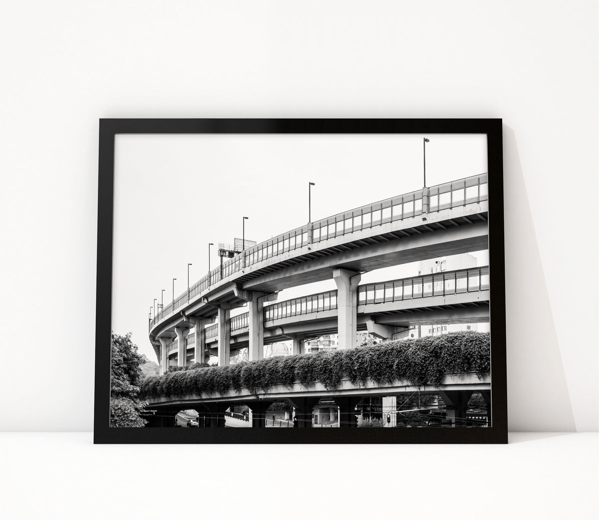 Poster Guangzhou 5 ingelijst, zwart-wit stadsfotografie uit Guangzhou