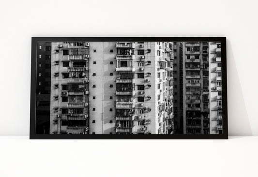 Poster Macau 4 ingelijst, zwart-wit stadsfotografie uit Macau