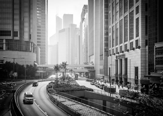 Hongkong 8 poster, zwart-wit foto uit Hongkong