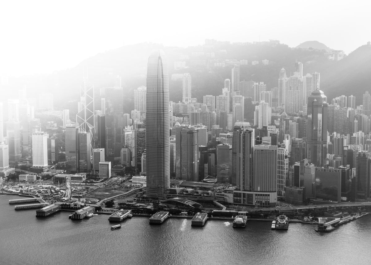 Hongkong 23 poster, zwart-wit foto uit Hongkong