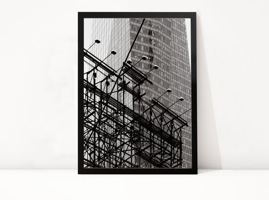 Poster New York 11 ingelijst, zwart-wit stadsfotografie uit New York
