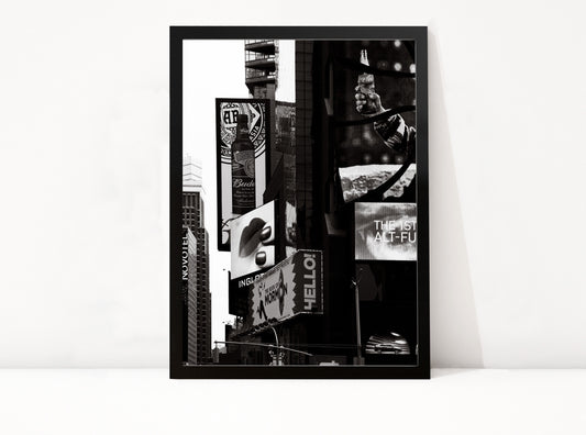 Poster New York 12 ingelijst, zwart-wit stadsfotografie uit New York