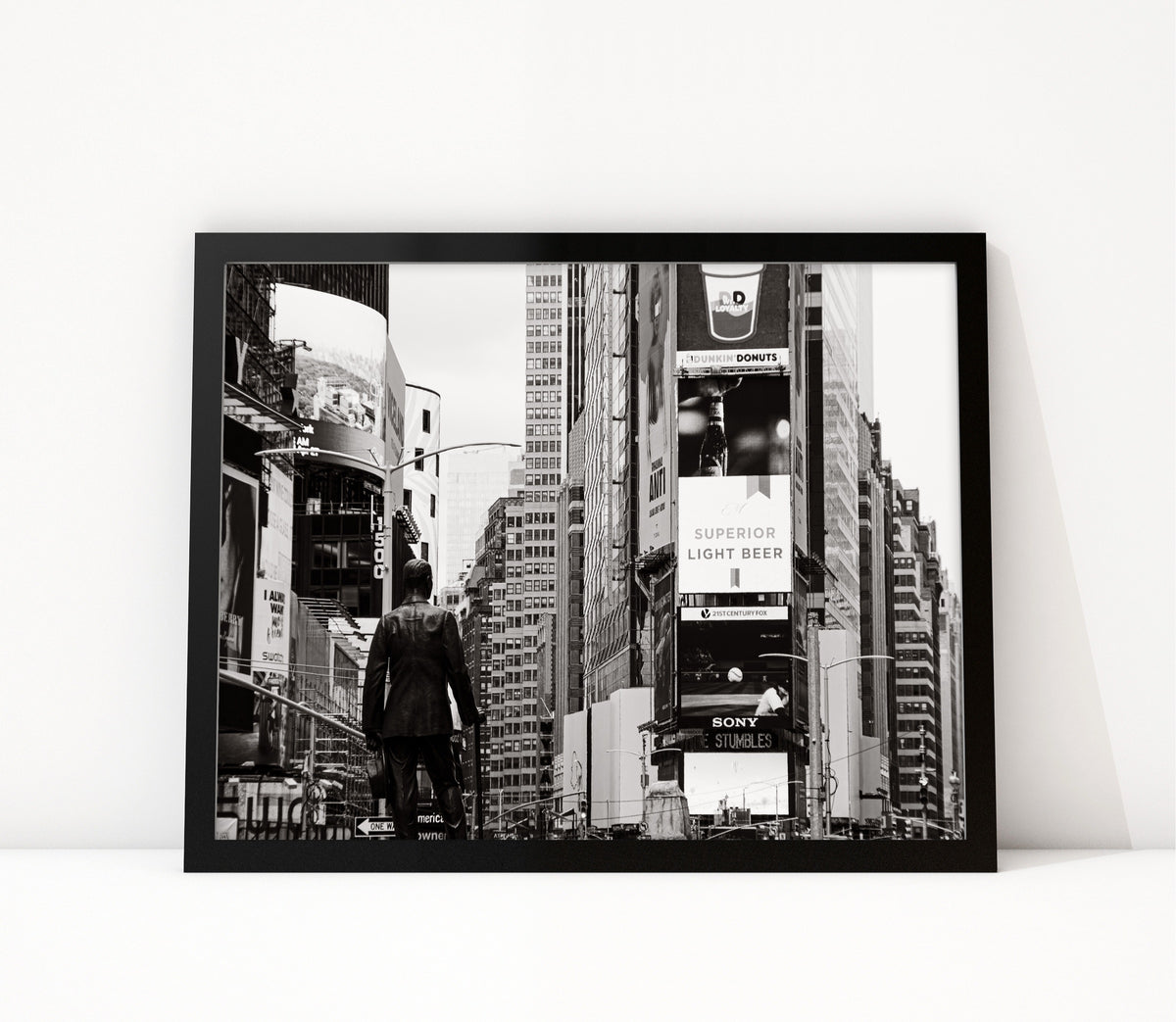 Poster New York 13 ingelijst, zwart-wit stadsfotografie uit New York