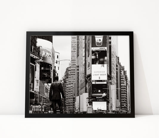 Poster New York 13 ingelijst, zwart-wit stadsfotografie uit New York