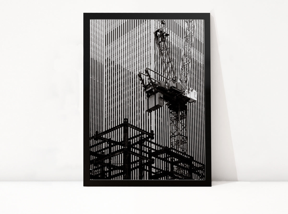Poster New York 14 ingelijst, zwart-wit stadsfotografie uit New York