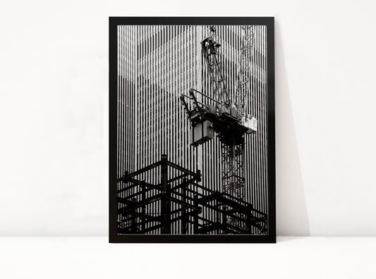 Poster New York 14 ingelijst, zwart-wit stadsfotografie uit New York