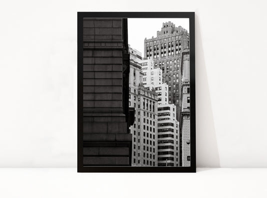 Poster New York 15 ingelijst, zwart-wit stadsfotografie uit New York