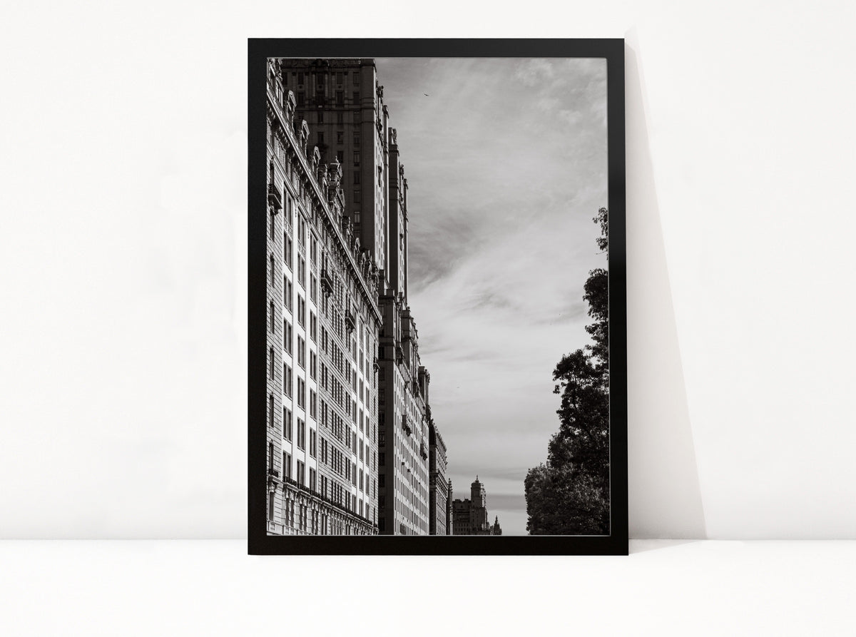 Poster New York 19 ingelijst, zwart-wit stadsfotografie uit New York