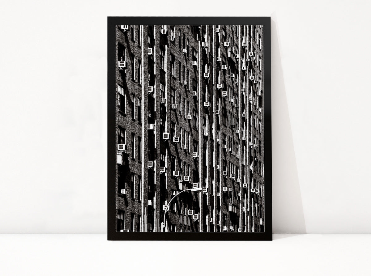 Poster New York 20 ingelijst, zwart-wit stadsfotografie uit New York