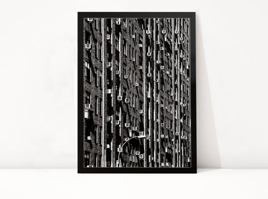 Poster New York 20 ingelijst, zwart-wit stadsfotografie uit New York