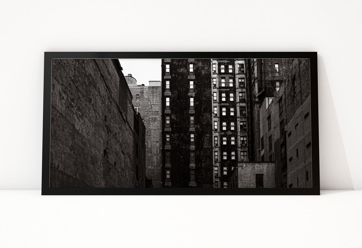 Poster New York 22 ingelijst, zwart-wit stadsfotografie uit New York