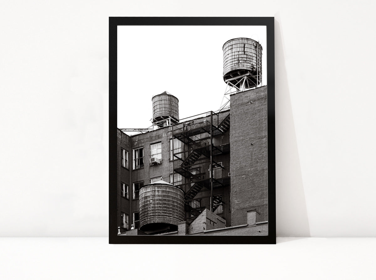 Poster New York 23 ingelijst, zwart-wit stadsfotografie uit New York