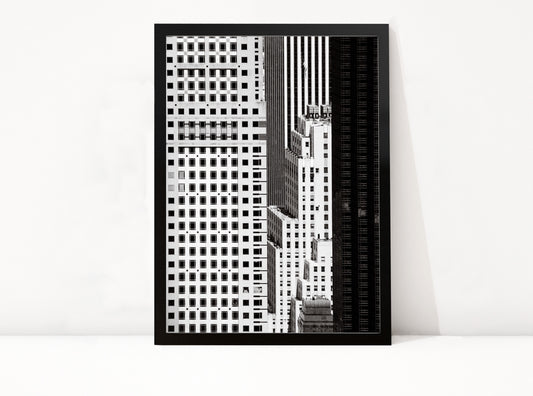 Poster New York 25 ingelijst, zwart-wit stadsfotografie uit New York