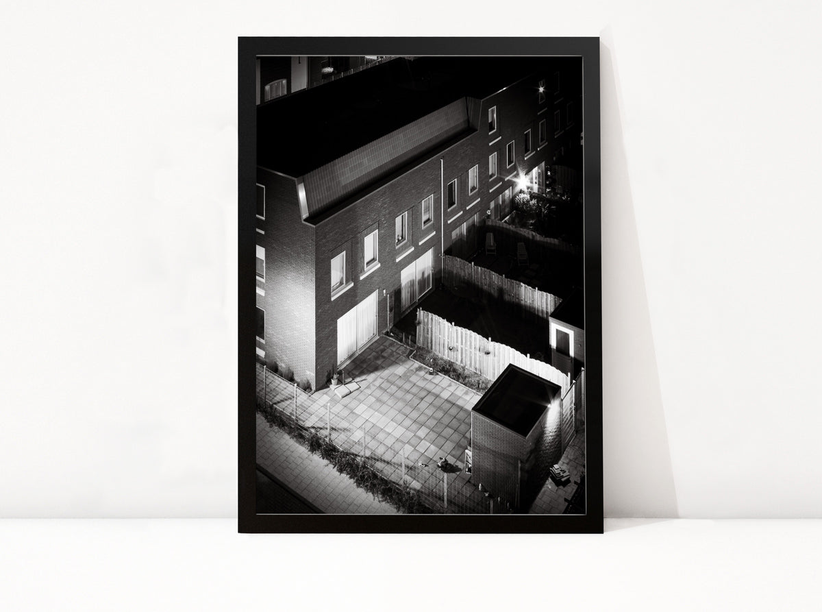 Poster Rotterdam 14 ingelijst, zwart-wit stadsfotografie uit Rotterdam