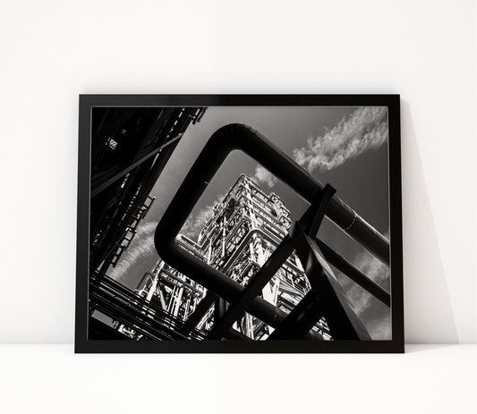 Poster Rotterdam 19 ingelijst, zwart-wit stadsfotografie uit Rotterdam