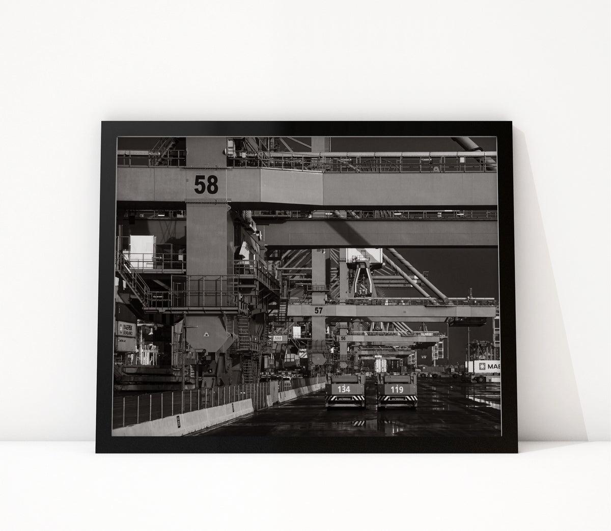 Poster Rotterdam 20 ingelijst, zwart-wit stadsfotografie uit Rotterdam