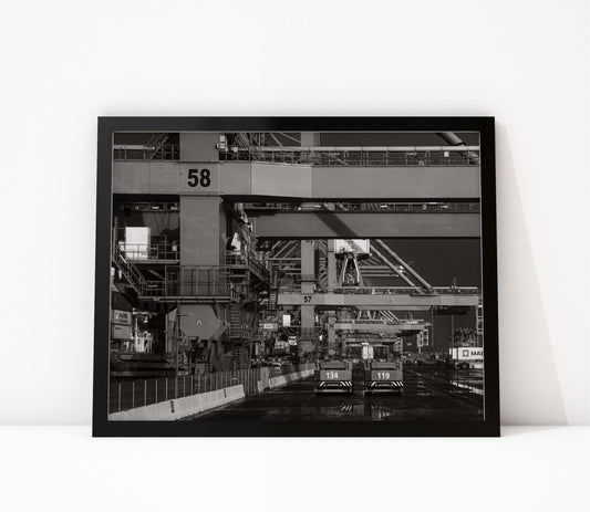 Poster Rotterdam 20 ingelijst, zwart-wit stadsfotografie uit Rotterdam