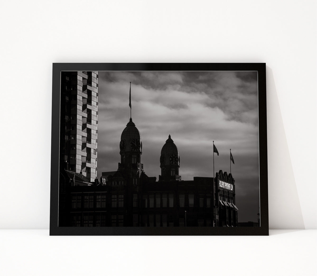 Poster Rotterdam 21 ingelijst, zwart-wit stadsfotografie uit Rotterdam