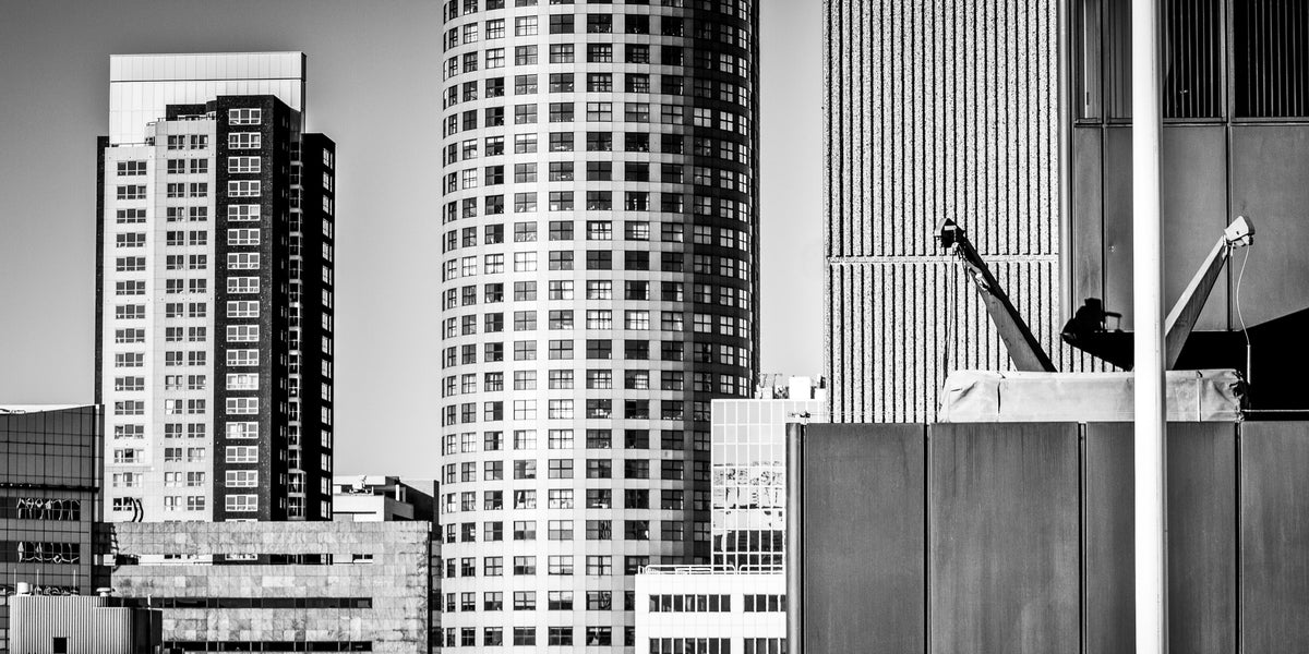 Rotterdam 23 poster, zwart-wit foto uit Rotterdam