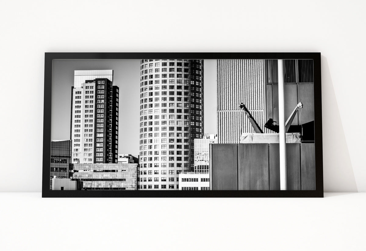 Poster Rotterdam 23 ingelijst, zwart-wit stadsfotografie uit Rotterdam