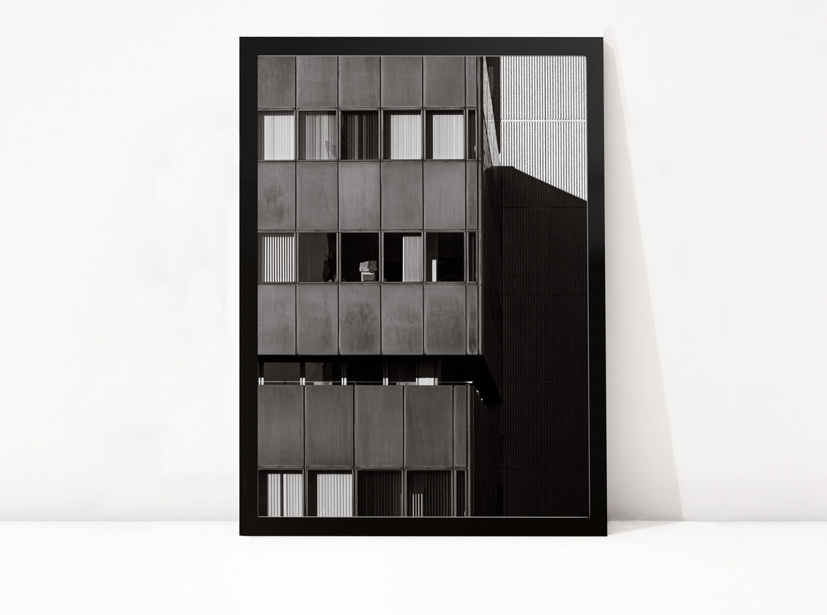 Poster Rotterdam 24 ingelijst, zwart-wit stadsfotografie uit Rotterdam