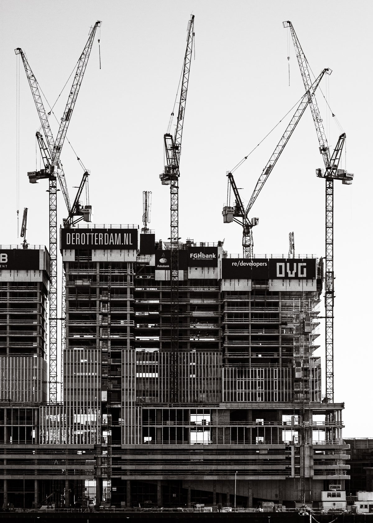Rotterdam 26 poster, zwart-wit foto uit Rotterdam