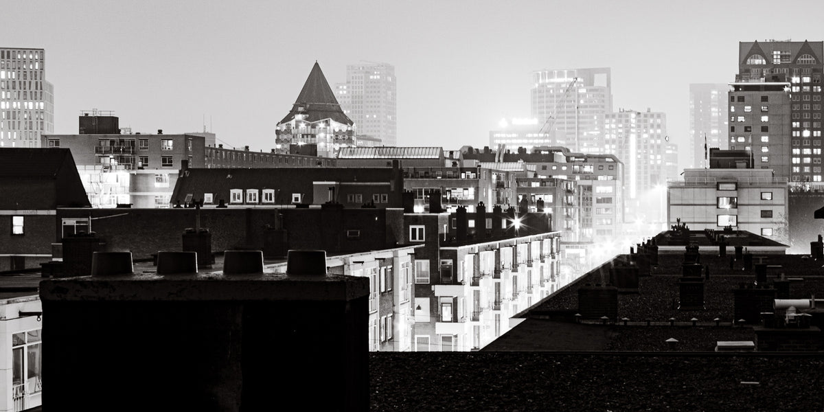 Rotterdam 28 poster, zwart-wit foto uit Rotterdam