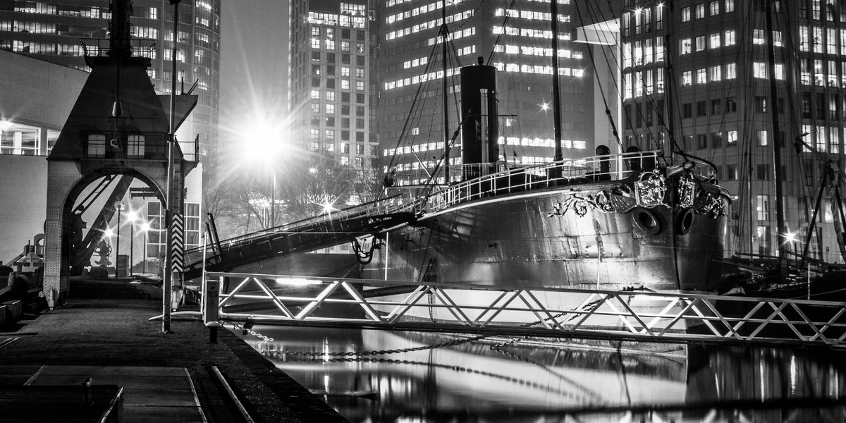 Rotterdam 30 poster, zwart-wit foto uit Rotterdam