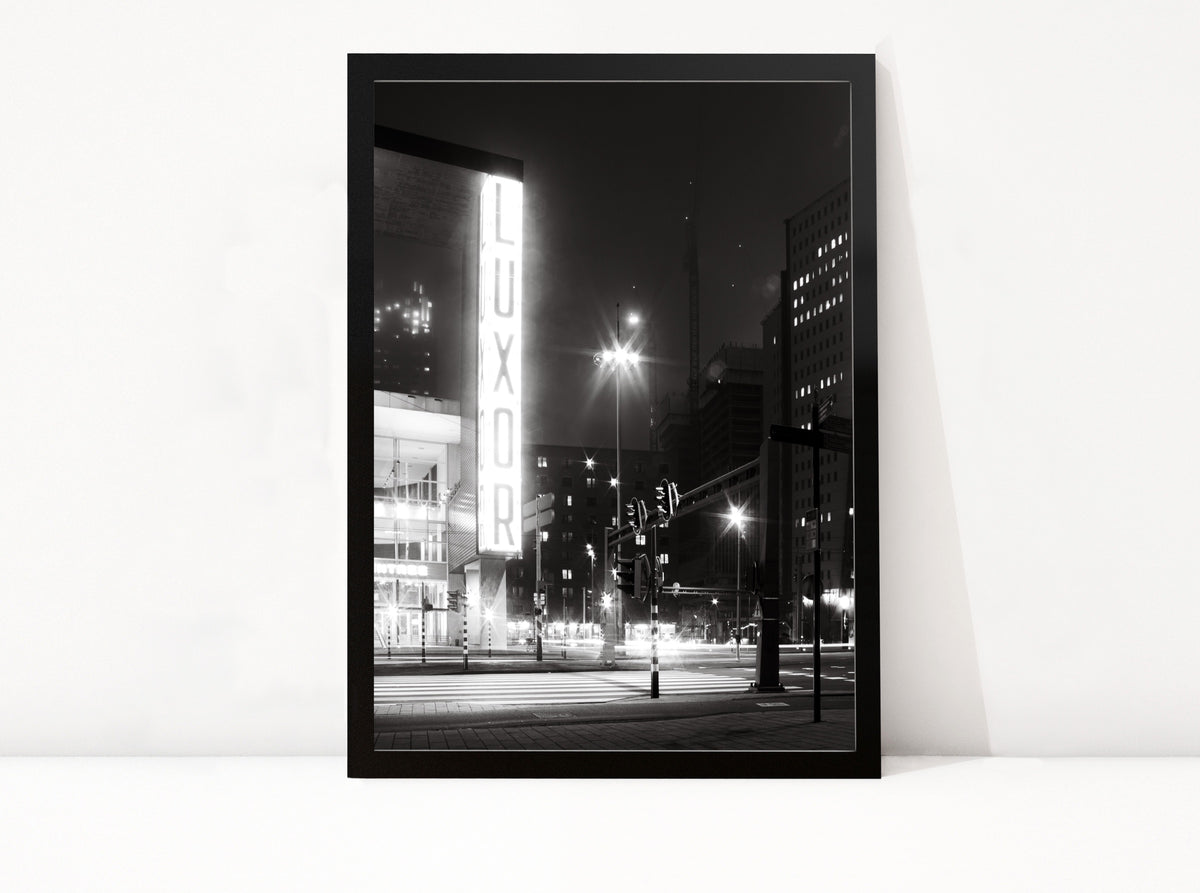 Poster Rotterdam 31 ingelijst, zwart-wit stadsfotografie uit Rotterdam
