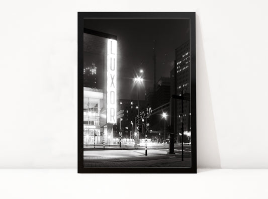 Poster Rotterdam 31 ingelijst, zwart-wit stadsfotografie uit Rotterdam