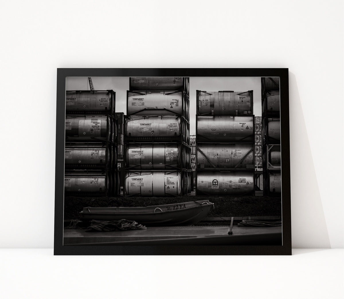 Poster Rotterdam 32 ingelijst, zwart-wit stadsfotografie uit Rotterdam