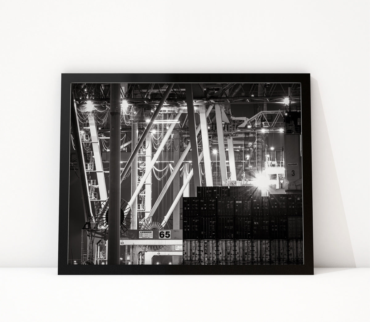 Poster Rotterdam 33 ingelijst, zwart-wit stadsfotografie uit Rotterdam
